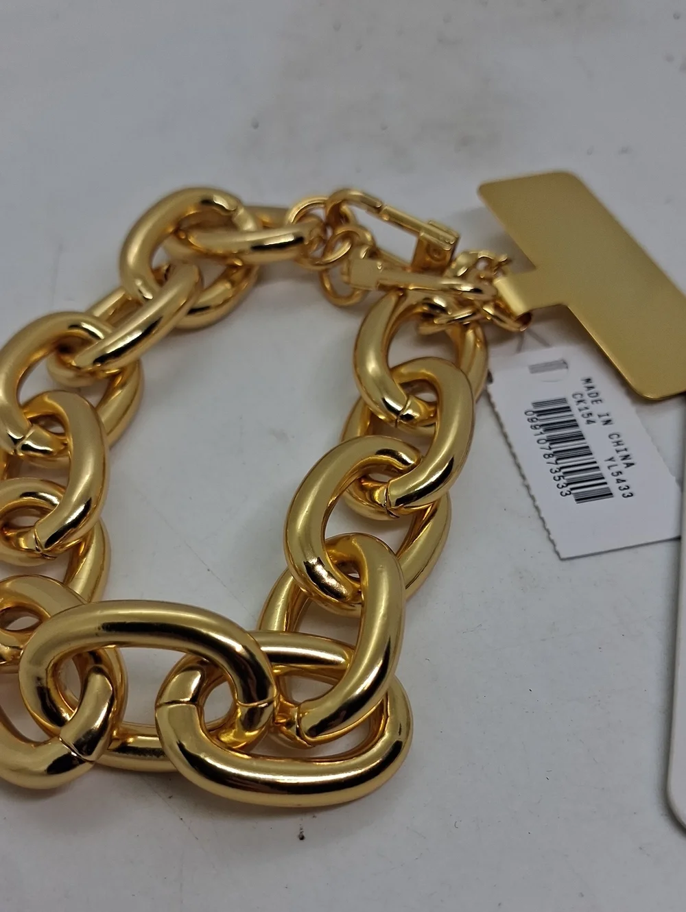 NWT J. Crew Gold Link Bracelet with Emerald Green Crystal Halo Earrings